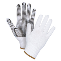 Gants tricot&eacute;s &agrave; pois, Poly/coton, Un c&ocirc;t&eacute;, Calibre 7, Grand Distribution Élite MP