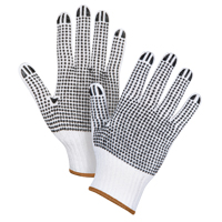 Gants tricot&eacute;s deux c&ocirc;t&eacute;s &agrave; pois, Poly/coton, Deux c&ocirc;t&eacute;s, Calibre 7, Grand Distribution Élite MP