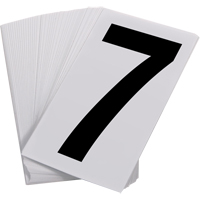 Num&eacute;ros autocollants, 7, 3-1/2" h, Noir sur blanc Distribution Élite MP