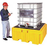 IBC Spill Pallet Plus&reg; With Drain, 365 US gal. Spill Capacity, 62" x 62" x 28" Distribution Élite MP