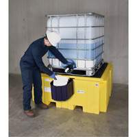 IBC Spill Pallet Plus&reg; With Drain, 365 US gal. Spill Capacity, 62" x 62" x 28" Distribution Élite MP