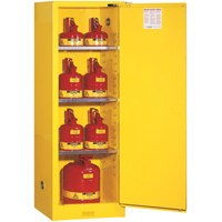 Armoire de s&eacute;curit&eacute; pour produits inflammables EX Slimline Sure-Grip , 22 gal., 1 Porte(s), 23,25" La x 65" h x 18" p Distribution Élite MP