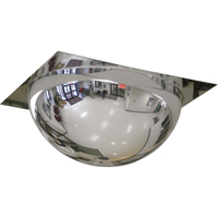 Miroir en d&ocirc;me avec panneau pour plafond suspendu, D&ocirc;me complet, Dessus ouvert, Diam&egrave;tre 24" Distribution Élite MP