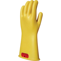 Yellow Natural Rubber Insulating Gloves, ASTM Class 0, Size 8, 14" L Distribution Élite MP