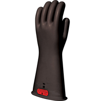 Black Natural Rubber Insulating Gloves, ASTM Class 0, Size 8, 14" L Distribution Élite MP