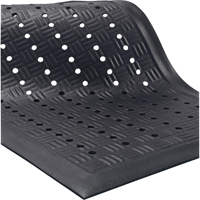 Cushion Station Mats, Slotted, 2' x 3-1/5' x 9/16", Black, Nitrile Distribution Élite MP