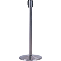 Poteau r&eacute;cepteur pour barri&egrave;res sur pieds pour le contr&ocirc;le des foules, Hauteur de 35", Acier inoxydable Distribution Élite MP
