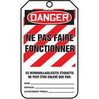 Lockout Tags, Plastic, 3-3/8" W x 5-7/8" H, French Distribution Élite MP