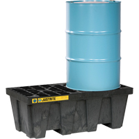 Palettes pour contr&ocirc;le des d&eacute;versements EcoPolyBlend avec drain, Capacit&eacute; de d&eacute;versement 66 gal. US, 49" x 25" x 18" Distribution Élite MP