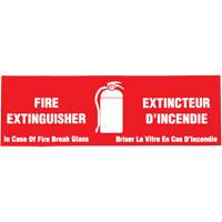 "Fire Extinguisher / Extincteur d'incendie" Label, 2" x 6", Vinyl, Bilingual with Pictogram Distribution Élite MP