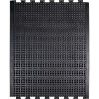 Tapis antifatigue en d&ocirc;me, &agrave; bulles, 3' x 4' x 1/2", Noir, Caoutchouc Distribution Élite MP