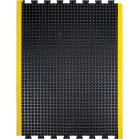 Tapis antifatigue en d&ocirc;me, &agrave; bulles, 3' x 4' x 1/2", Noir, Caoutchouc Distribution Élite MP