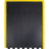 Tapis antifatigue en d&ocirc;me, &agrave; bulles, 3' x 4' x 1/2", Noir, Caoutchouc Distribution Élite MP