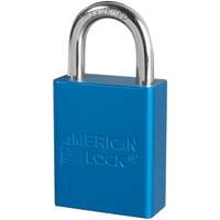 Cadenas de s&eacute;curit&eacute; American Lock, Bleu, Cl&eacute;s identiques, Aluminium, Largeur de 1-1/2" Distribution Élite MP