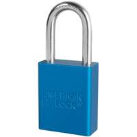 Cadenas de s&eacute;curit&eacute; American Lock, Bleu, Cl&eacute;s identiques, Aluminium, Largeur de 1-1/2" Distribution Élite MP