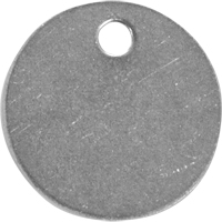&eacute;tiquettes vierges, Acier inoxydable, 1,5" dia. Distribution Élite MP