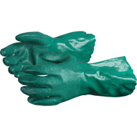 Chemstop Gloves with Crushed Ceramic-Powder Grip Finish, Size Medium/8, 12" L, Nitrile, Cotton Jersey Inner Lining, 40-mil Distribution Élite MP