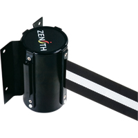 Wall Mount Barrier, Steel, Screw Mount, 7', Black/White Tape Distribution Élite MP
