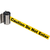 Wall Mount Barrier, Steel, Screw Mount, 7', Yellow Tape Distribution Élite MP