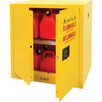 Flammable Storage Cabinet, 22 gal., 2 Door, 35" W x 35" H x 22" D Distribution Élite MP