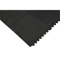Tapis antifatigue, Lisse, 3' x 3' x 1/2", Noir, Caoutchouc naturel Distribution Élite MP