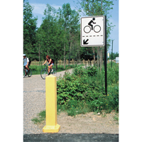 Bollards, Plastic, 33" H x 6" W, Yellow Distribution Élite MP