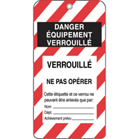 Lockout Tags, Plastic, 3" W x 5-3/4" H, French Distribution Élite MP