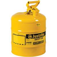 Bidons s&eacute;curitaires, Type I, Acier, 5 gal. US, Jaune, Homologu&eacute; FM/List&eacute; UL/ULC Distribution Élite MP