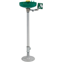 Poste de douche oculaire/faciale Axion, Installation Socle, Bol Plastique Distribution Élite MP
