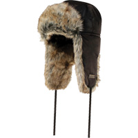 Chapeau matelass&eacute; doubl&eacute; de fourrure synth&eacute;tique, Doublure en Nylon/Fourrure, T-Grand, Noir Distribution Élite MP