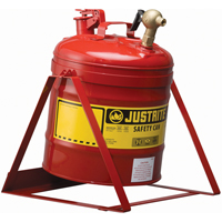 Bidon avec robinet s&eacute;curitaires pour laboratoires, Type I, Acier, 5 gal. US, Rouge, Homologu&eacute; FM Distribution Élite MP