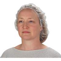 Non-Woven Bouffant Caps, Polypropylene, 21"/Large, White Distribution Élite MP
