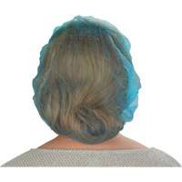 Non-Woven Bouffant Caps, Polypropylene, 21"/Large, Blue Distribution Élite MP