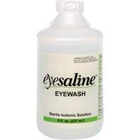 Bouteilles de solution saline pour douche oculaire, Bouteille Plein, 8 oz Distribution Élite MP