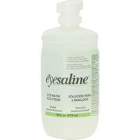 Bouteilles de solution saline pour douche oculaire, Bouteille Plein, 16 oz Distribution Élite MP