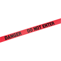 Rubans standards pour barricades, Anglais, 3" la x 1000' lo, 2 mils, Rouge Distribution Élite MP