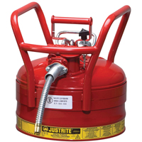 Bidons s&eacute;curitaires D.O.T. de AccuFlow, Type II, Acier, 2,5 gal. US, Rouge, Homologu&eacute; FM Distribution Élite MP