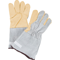 Standard-Duty Snug Wrist Work Gloves, Large, Grain Cowhide Palm Distribution Élite MP