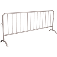 Portable Barrier, Interlocking, 102" L x 40" H, Silver Distribution Élite MP