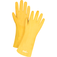 Gants &agrave; fini rugueux et r&eacute;sistants aux produits chimiques, Taille 9, 14" lo, PVC, Doublure en Interlock, 47-mil Distribution Élite MP