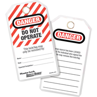 Lockout Tags, Plastic, 3-1/8" W x 6-1/2" H, English Distribution Élite MP