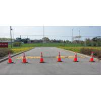 C&ocirc;ne de signalisation, 28", Orange, Bande(s) r&eacute;fl&eacute;chissante(s) 4" & 6" Distribution Élite MP