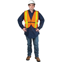 Standard-Duty Safety Vest, High Visibility Orange, Medium, Polyester Distribution Élite MP