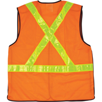 5-Point Tear-Away Traffic Safety Vest, High Visibility Orange, Medium, Polyester Distribution Élite MP
