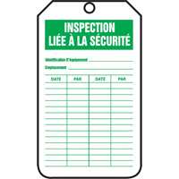 Inspection Tags, Cardstock, 3-1/8" W x 5-7/8" H, French Distribution Élite MP