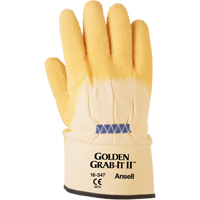 Gants Golden Grab-It II, 10/T-Grand, R&ecirc;vetement Latex de caoutchouc, Calibre 13, Enveloppe en Nylon Distribution Élite MP