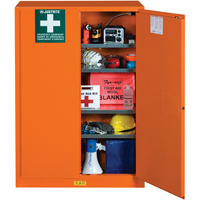 Armoires de rangement pour pr&eacute;paration aux situations d'urgence, Acier, 4 Tablettes, 65" h x 43" la x 18" P, Orange Distribution Élite MP