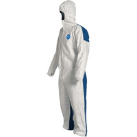 Hooded Coveralls, 4X-Large, Blue/White, Tyvek&reg; 400 D Distribution Élite MP