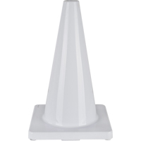C&ocirc;ne de couleur pour la signalisation, 18", Blanc Distribution Élite MP