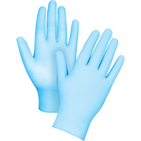 Gants tactiles jetables de calibre m&eacute;dical, Grand, Nitrile/vinyle, 4,5 mils, Sans poudre, Bleu, Classe 2 Distribution Élite MP